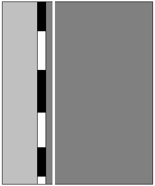 Edge line (used along roads not in built-up areas, or divide the road shoulder of an expressway from the inside lane)